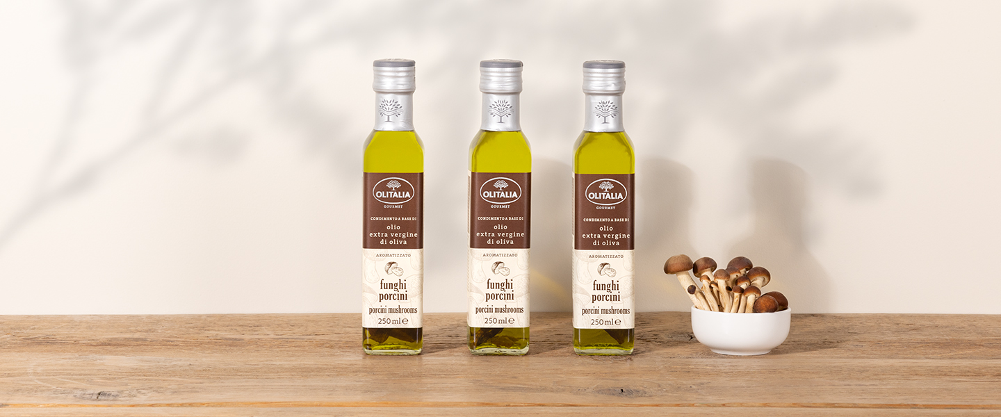 Condimento a base di olio extra vergine di oliva aromatizzato ai funghi porcini - 3 bottiglie 1